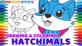 POLAR FOXFIN, Hatchimals Colleggtibles, Coloring Book #33 | Cute Drawing & Coloring * DogCatToys