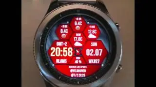 Weather watchface developed with the new GWD 1.4.0 for Samsung Gear S3 smartwatch