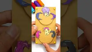 KPop Saja Boys Demon Hunters Cardboard Spinning Style Game Challenge 😍 #kpopdemonhunter #art
