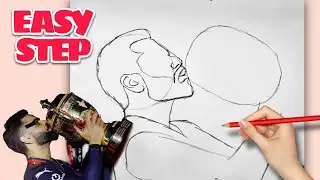 How to draw Virat Kohli RCB IPL || Virat Kohli with IPL trophy drawing #rcb #IPL #viratkohli