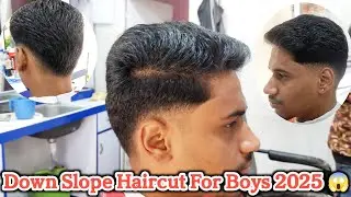 🔥 Down Slope Haircut For Boys 2025 | Clean & Sharp Fade ✂️ Trending Barber Style #barberram
