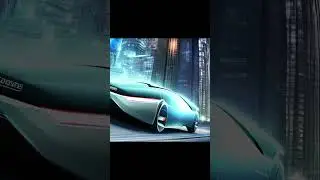 Futuristic car in city - generative ai