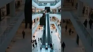 Excavator Crash Chaos: Sudden Destruction Inside the Mall #youtubeshorts #mountains
