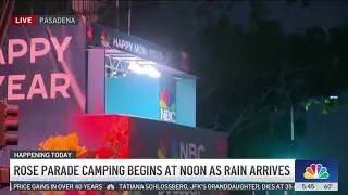 Rose Parade camping begins at noon as rain arrives