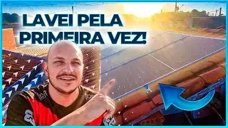🌞Como LAVAR Painel SOLAR! Passo a passo de COMO FAZER e os CUIDADOS necess&aacute;rios ⚡ #placasolar #solar