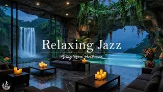 Relaxing Jazz In Warm Living Room Ambience | Green Nature View With Soft Jazz For Chill