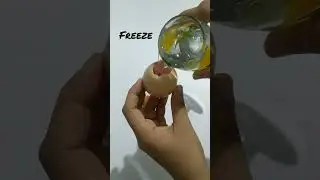 Easy flower ice cubes made with egg shell #artisanalfinds #shorts #trending #viral #art  #eggshell