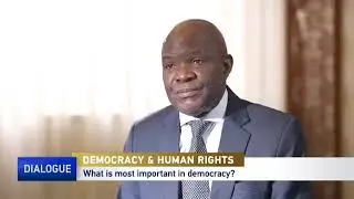 Dr Fred M'membe on CTGN's 'Dialogue' discussing Democracy and Human Rights, hosted by Xu Qinduo