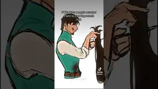 how everyone want flynn to cut rapunzels hair🤣 / ib bocky art/