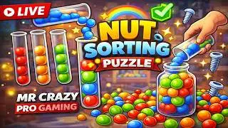 🔩 Nut Sort LIVE | 😎Satisfying Screw & Bolt Puzzle #Live #Trending #Challenge #ASMR #Gameplay #Shorts