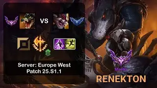 Renekton Top vs Kled - EUW Master - Patch 25.S1.1