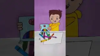 The White Crayon #rifanaartandcraft #rifanaart #trending #shorts #animationvideo