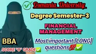 BBA 3rd sem FM самые важные вопросы💯 BBA 3rd sem Financial Management важные вопросы
