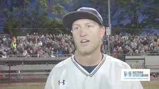 Dustin Miller interview - Victoria HarbourCats (18) vs Kelowna Falcons (7)