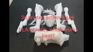 What's the best material for 3D printing action figures? PLA VS Resin creality 3d printer challenge.