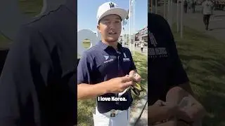 A little something to remember their time in Korea 🇰🇷 #golf #LIVGolf #korea