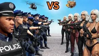 Military vs Mafia Girl Gang in GTA 5 #gta5 #gta #gtav