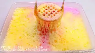 【ASMR】☁️じゅわじゅわバブリースライム💛💗【音フェチ】Fluffy bubbly crunch slime 푹신한 버블 크런치 슬라임