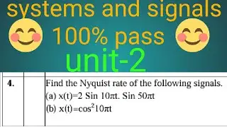 Nyquist rate problems on signals  in clear telugu explanation