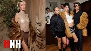 Delilah Hamlin Goes Bra-Free in Sheer Top at Vanity Fair Party with Lisa Rinna