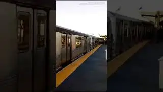 Metropolitan Avenue Bound R42 M train entering and leaving Fresh Pond Road