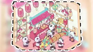 154- DIY Kawaii Latern’s Night 3D Sticker Stress Relief ASMR|Mooni Craft🌙