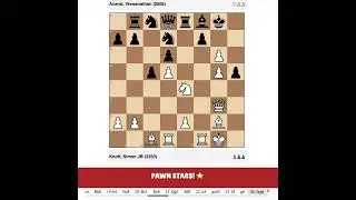 Brilliant Chess Game: Knott, Simon JB vs Anand, Viswanathan (2350 vs 2505) |  (A53) 1987