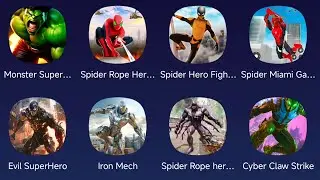 Monster Super Hero Fight, Spider Rope Hero Man, Spider Hero Fighting 3D, Spider Miami Gangster Hero