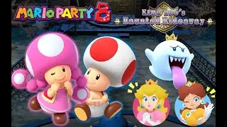 Mario Party 8 - Toadette & Toad vs Peach & Daisy - King Boo's Haunted Hideaway (50 turns)