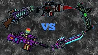 Pg3D, Deadmans Rifle vs Anti Champ vs Laser Bow vs Digital Sunrise vs Laser Ninja