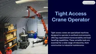 Tight Access Crane Operator training by Elite Offshore Pvt Ltd