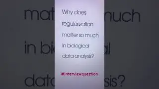 Regularization in biological data analysis 📈 📊 #interviewpreparation #bioinformatics #ml