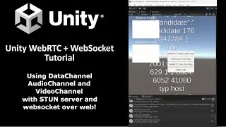 WebRTC в Unity с сервером STUN VideoChannel, AudioChannel и DataChannel через WEB!