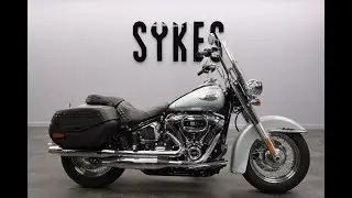 2023 Harley-Davidson FLHCS Softail Heritage Classic 114 in Atlas Silver with chrome finish
