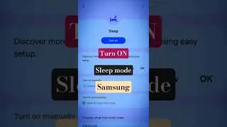 How to Turn ON Sleep mode on Samsung Mobile? #shortsfeed #trending #sleepmode