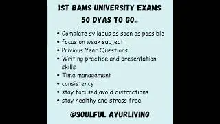 1st BAMS exam tips!!