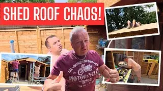 DISASTER on the Shed Roof! 🌧️ Gary Sleeps While I Struggle Alone 😩
