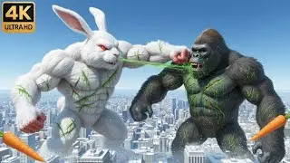 The Most Insane Christmas Fight Ever: King Kong vs Giant Rabbit