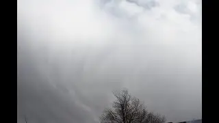 Awesome Snow Squall Structure! Heavy and Blowing Snow with Strong Winds - 3/13/2018