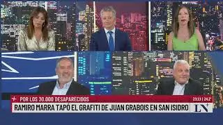 Grabois pintó con grafitti una pared del Jockey de San Isidro: por los 30.000 desaparecidos