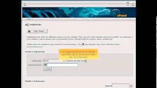 Creating a subdomain