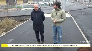Lavori filovia a Verona Sud: linea di prova in strada a febbraio-marzo 2026