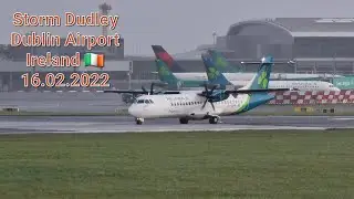 Storm Dudley hits Dublin Airport 16.02.2022 #storm #stormdudley #ireland #aviation #airplane