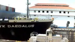 Panama Canal  Lock Transit - See a cargo ship move through the Panama Canal