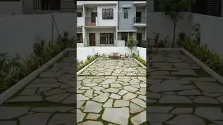 Natural Stone Lawn Transformation | From Empty Garden to Premium Outdoor Space #home #shorts