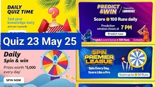Daily Amazon Quiz Time/IPL Special Prediction Quiz/Download Pi App Use Referral sunilksaini 23 May25