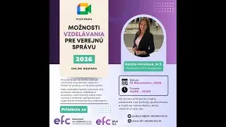 Možnosti vzdelávania pre verejnú správu | Záznam webinára 13.1.2026