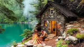 I Built a SECRET Smart Shelter in a Cliffside Using Only Primitive Tools