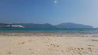 Relaxing seaside, ocean sound at Hong Kong Stanley Main beach. 