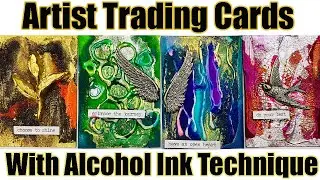 Artists Trading Cards (ATC's)  using Tim Holtz Paste and Alcohol Ink Alloys | A WORLD OF HEART